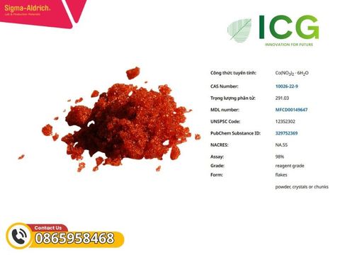  Cobalt(II) nitrate hexahydrate 98% Merck CAS 10026-22-9 