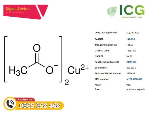  Copper(II) acetate 98% Merck CAS 142-71 