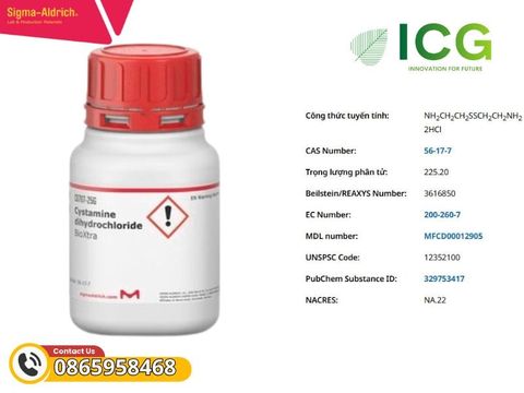 Cystamine dihydrochloride tinh khiết ≥98.0% – Hóa chất sinh học cao cấp Merck Đức 