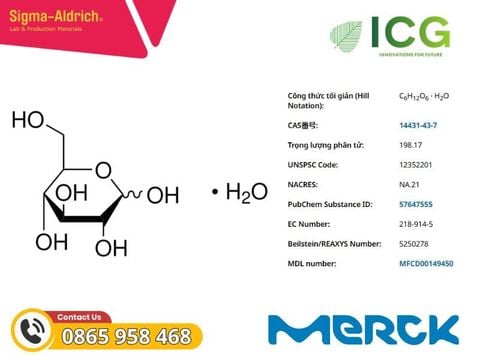  D-(+)-Glucose monohydrate 99.5% | Merck CAS 14431-43-7 