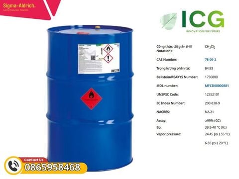 Hóa chất Dichloromethane 99% EMPLURA | Dung môi DCM Merck CAS 75-09-2 