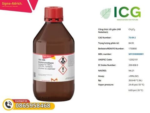  Hóa chất Dichloromethane 99% EMPLURA | Dung môi DCM Merck CAS 75-09-2 