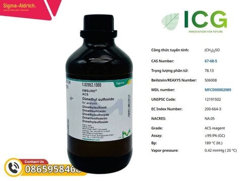  Dimethyl sulfoxide 99.7% EMSURE | Dung môi DMSO Merck CAS 67-68-5 