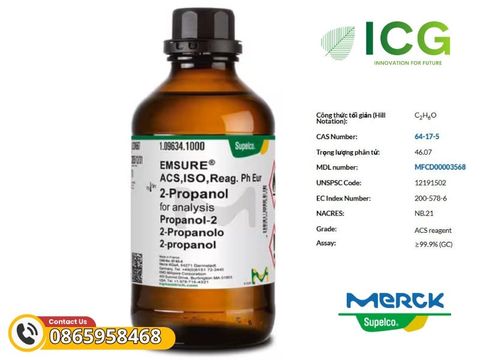  Ethanol absolute Merck (EMSURE®) | CAS 64-17-5 99.9% 