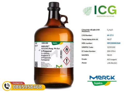  Ethanol absolute Merck (EMSURE®) | CAS 64-17-5 99.9% 