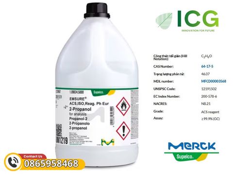  Ethanol absolute Merck (EMSURE®) | CAS 64-17-5 99.9% 