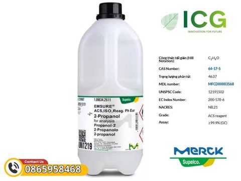  Ethanol absolute Merck (EMSURE®) | CAS 64-17-5 99.9% 