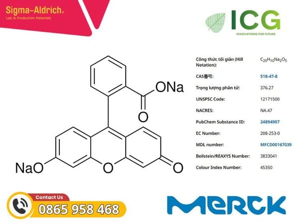  Fluorescein sodium salt Merck CAS 518-47-8 