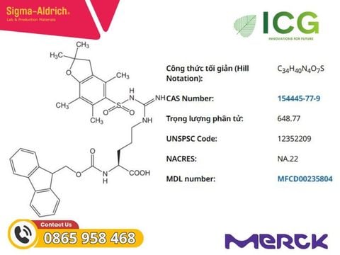  Fmoc-Arg(Pbf)-OH Novabiochem | Merck CAS 154445-77-9 