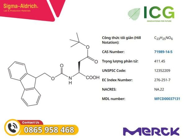 Fmoc-Asp(OtBu)-OH Novabiochem | Merck CAS 71989-14-5 