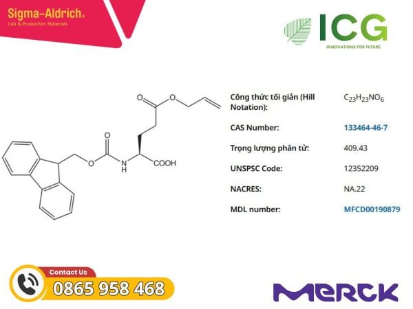  Fmoc-Glu(OAll)-OH Novabiochem Merck 133464-46-7 