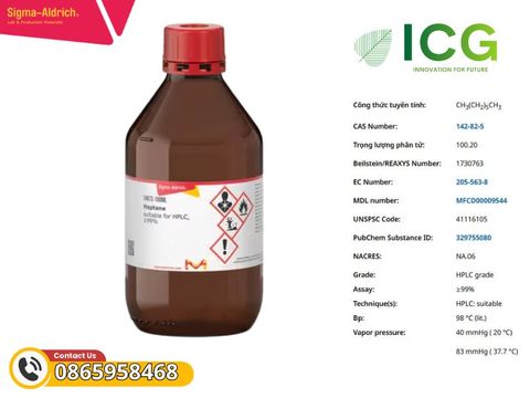  Heptane suitable for HPLC | Hóa chất N-Heptane ≥99% CAS 142-82-5 