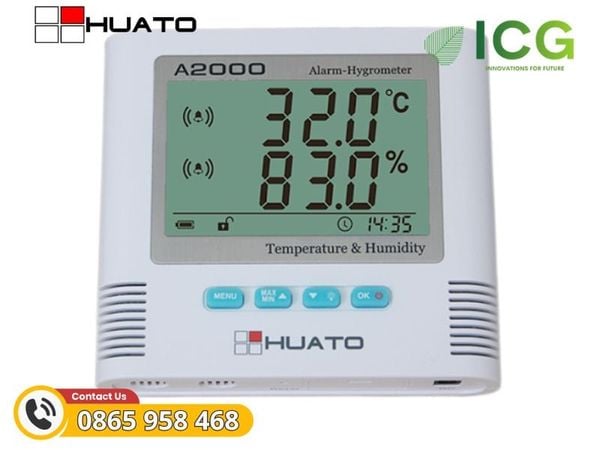  Đồng hồ đo nhiệt độ và độ ẩm HUATO A2000-TH 