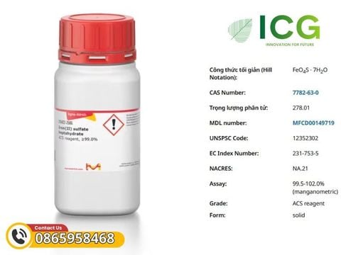  Iron(II) sulfate heptahydrate Merck CAS 7782-63-0 