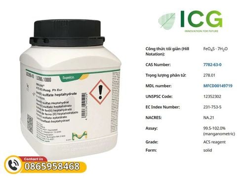 Iron(II) sulfate heptahydrate Merck CAS 7782-63-0 