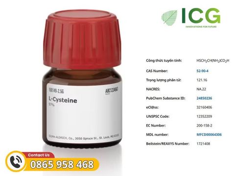  L-Cysteine 97% | Hóa chất Axit amin tổng hợp peptide Merck CAS 52-90-4 