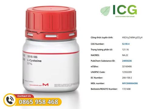 L-Cysteine 97% | Hóa chất Axit amin tổng hợp peptide Merck CAS 52-90-4 