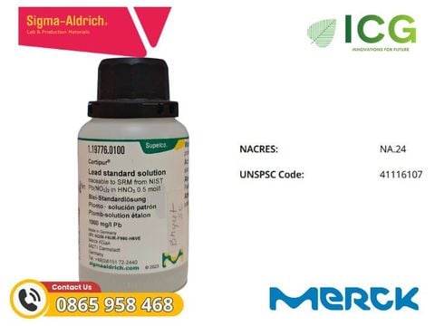  Lead standard solution Certipur – Dung dịch chuẩn chì Merck 1.19776 