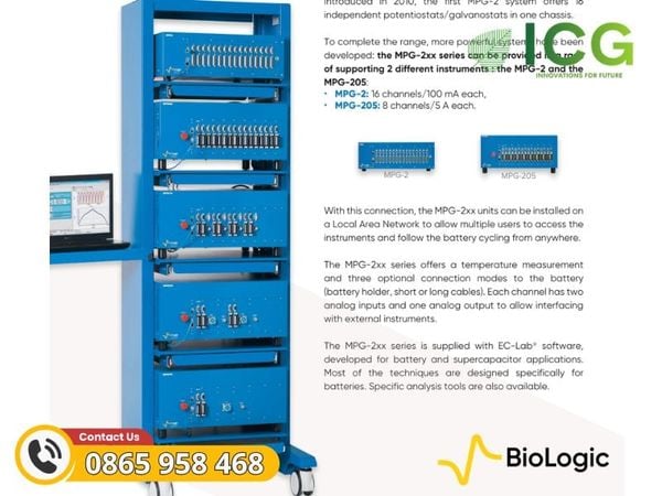  Hệ thống kiểm tra pin MPG-200 BioLogic đa kênh tích hợp EIS 