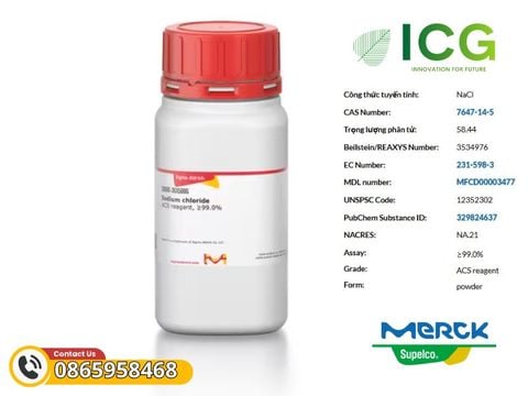  Sodium chloride Merck (EMSURE®) | NaCl 99% CAS 7647-14-5 