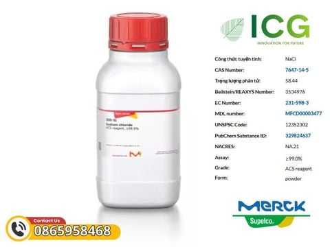  Sodium chloride Merck (EMSURE®) | NaCl 99% CAS 7647-14-5 