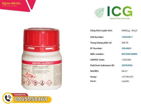  Nickel(II) nitrate hexahydrate (Ni(NO₃)₂·6H₂O) - Muối Nitrate Merck CAS 13478-00-7 