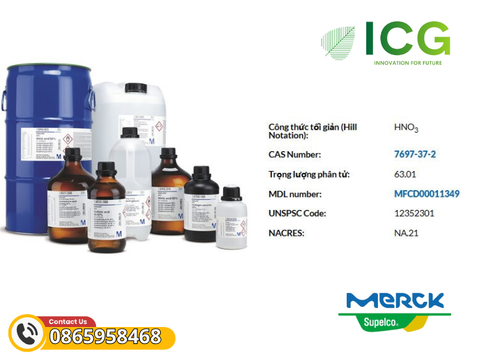  Nitric Acid Merck EMSURE | Axit nitric HNO3 65% CAS 7697-37-2 