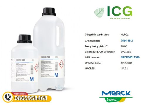  ortho-Phosphoric acid 85% | Axit orthophosphoric Merck CAS 7664-38-2 