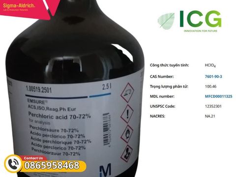  Perchloric acid 70–72% | Axit pecloric Merck CAS 7601-90-3 