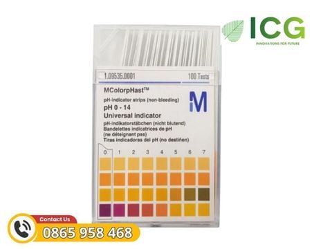  Giấy đo pH-indicator strips pH 0 - 14 Universal indicator Merck 