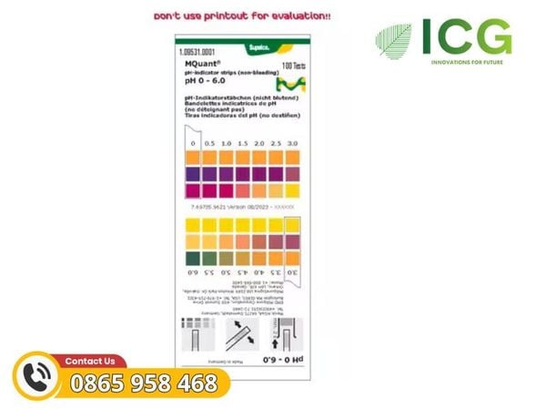  Giấy đo pH-indicator strips 0-6.0 Merck 1095310001 