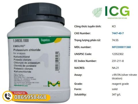  Potassium chloride for analysis | Kali clorua Merck CAS 7447-40-7 