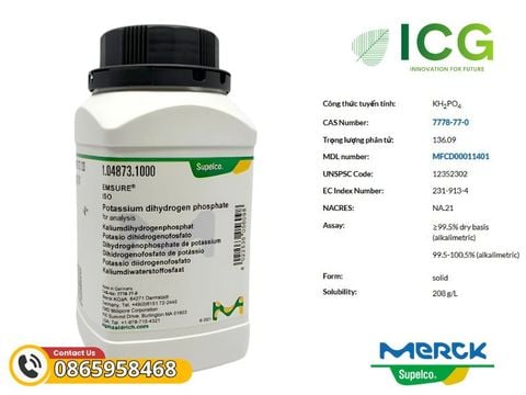  Potassium phosphate monobasic for analysis EMSURE Merck 7778-77-0 