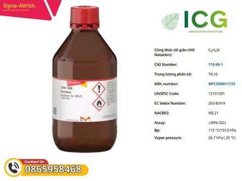  Pyridine EMPLURA | Hexahydrobenzene/ Pyridin CAS 110-86-1 Merck 