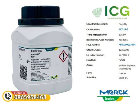  Sodium carbonate anhydrous for analysis EMSURE Merck CAS 497-19-8 