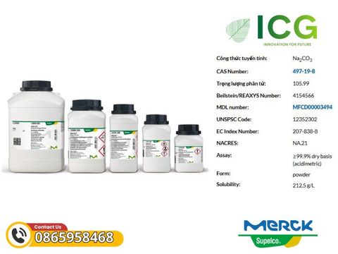  Sodium carbonate anhydrous for analysis EMSURE Merck CAS 497-19-8 