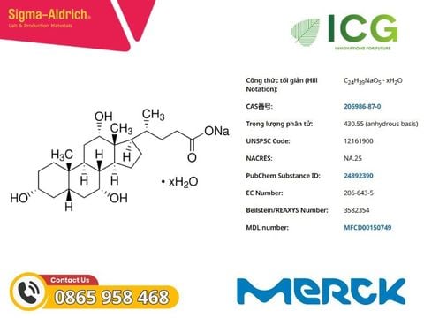  Sodium cholate hydrate ≥99% | Merck CAS 206986-87-0 