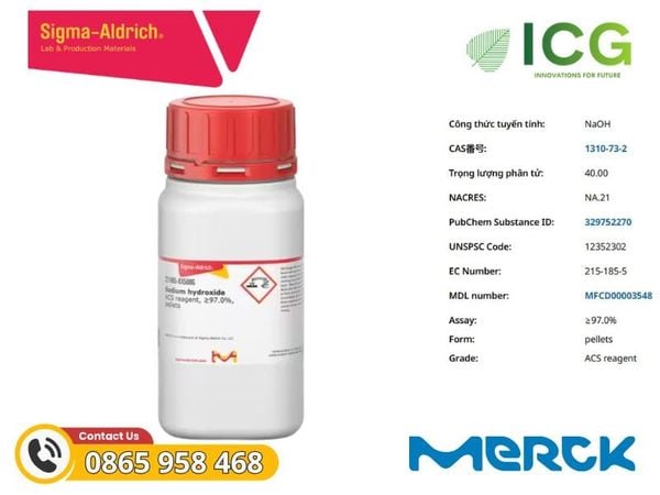  Sodium hydroxide ACS ≥97.0% | CAS 1310-73-2 Merck 