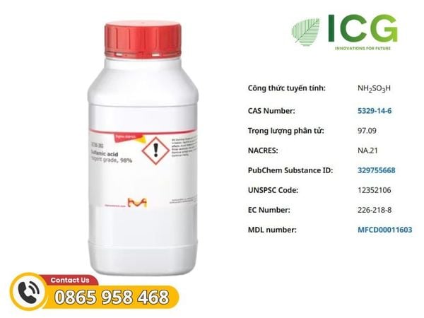  Sulfamic acid 99.3% | Axit vô cơ Merck CAS 226-218-8 