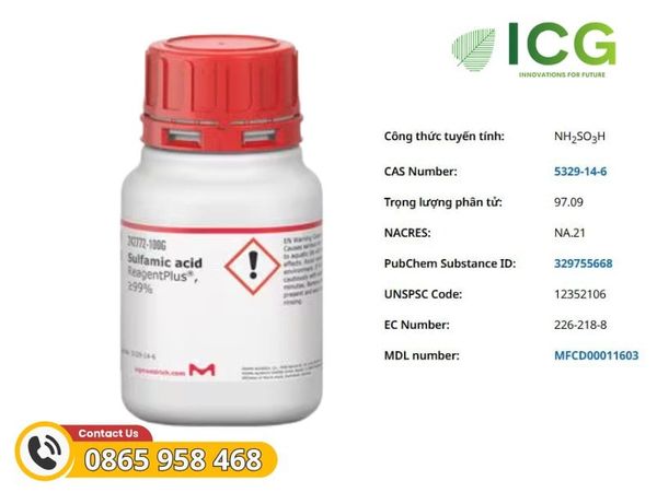  Sulfamic acid 99.3% | Axit vô cơ Merck CAS 226-218-8 
