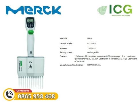  Pipette Điện Tử Đa Kênh BRAND Transferpette Z647136 12 kênh 