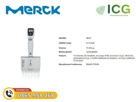  Pipette Điện Tử Đa Kênh BRAND Transferpette Z647136 12 kênh 