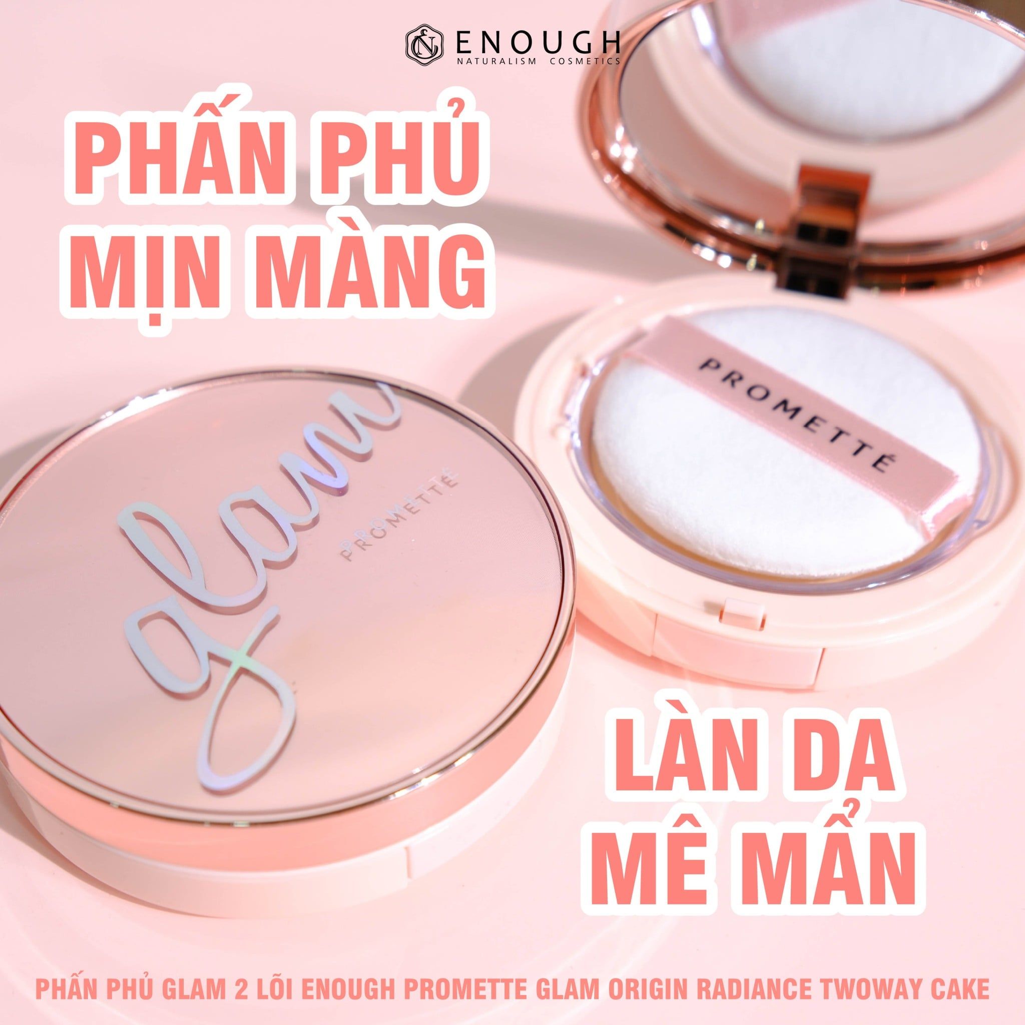 PHẤN PHỦ GLAM 2 LÕI ENOUGH PROMETTE GLAM ORIGIN RADIANCE TWOWAY CAKE