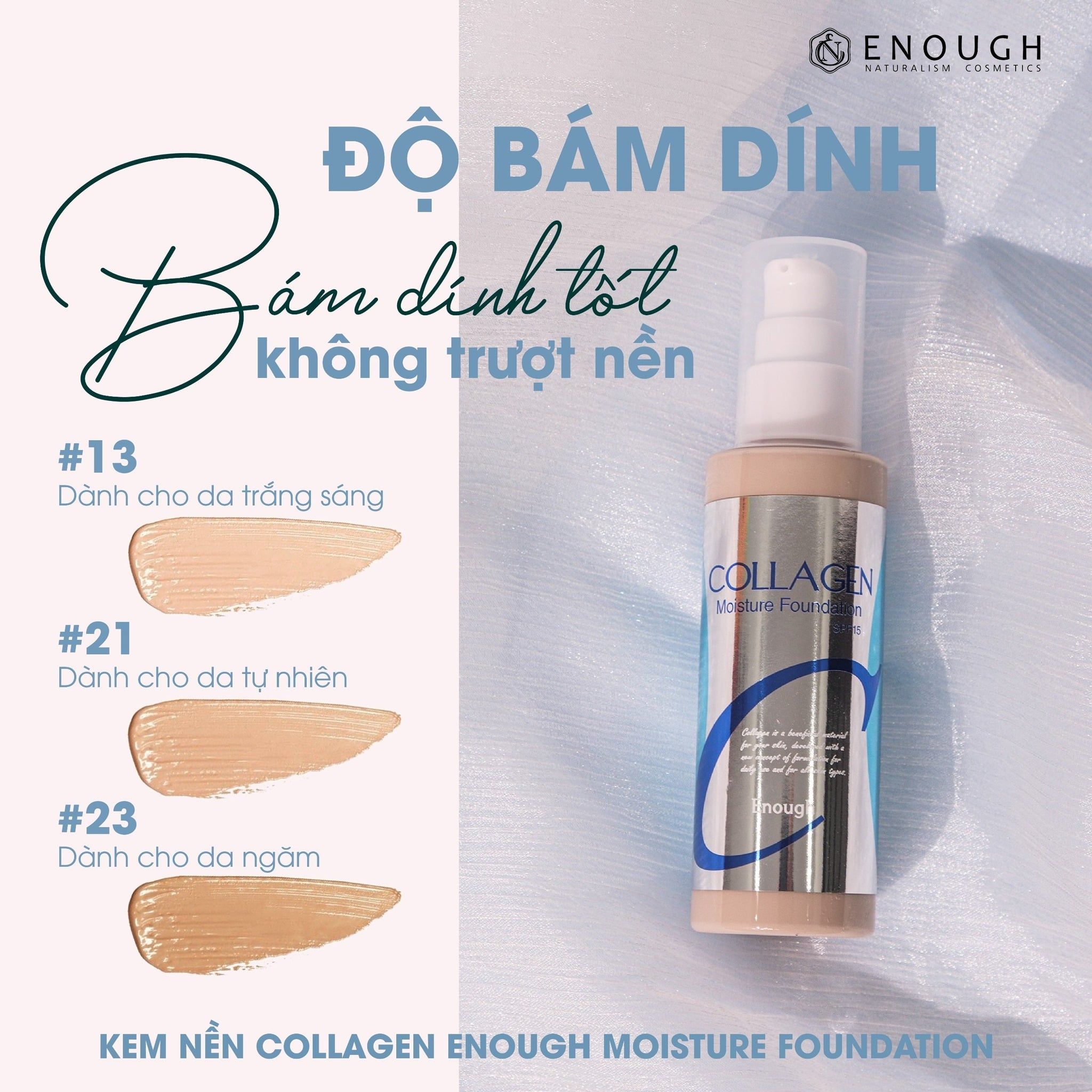 KEM NỀN COLLAGEN ENOUGH MOISTURE FOUNDATION SPF15 100ML
