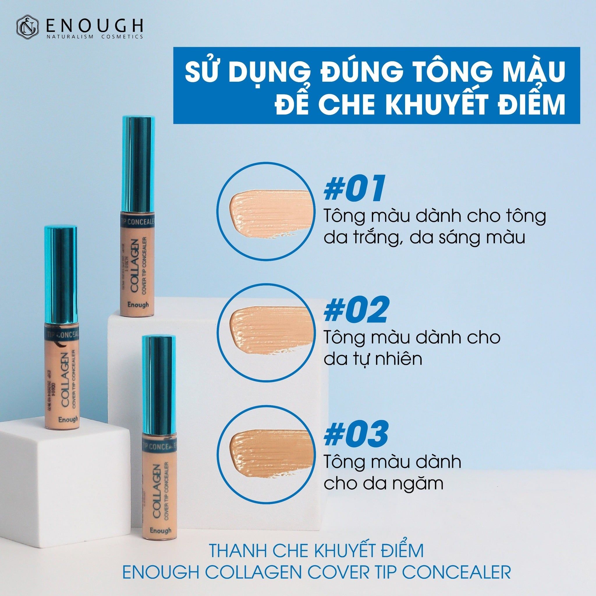THANH CHE KHUYẾT ĐIỂM ENOUGH COLLAGEN COVER TIP CONCEALER
