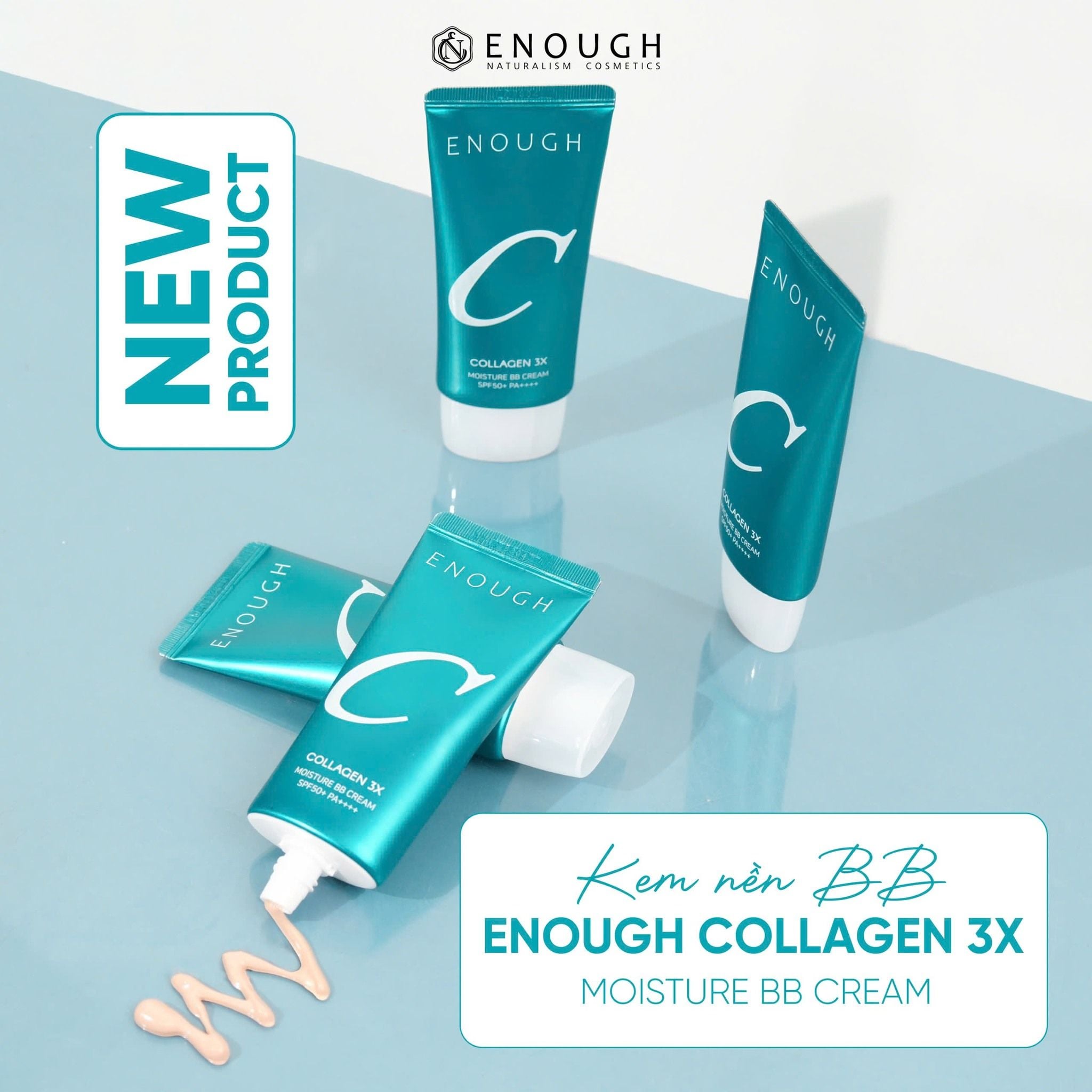 KEM NỀN BB COLLAGEN 3X ENOUGH COLLAGEN 3X MOISTURE BB CREAM SPF50+ PA++++ 50ML