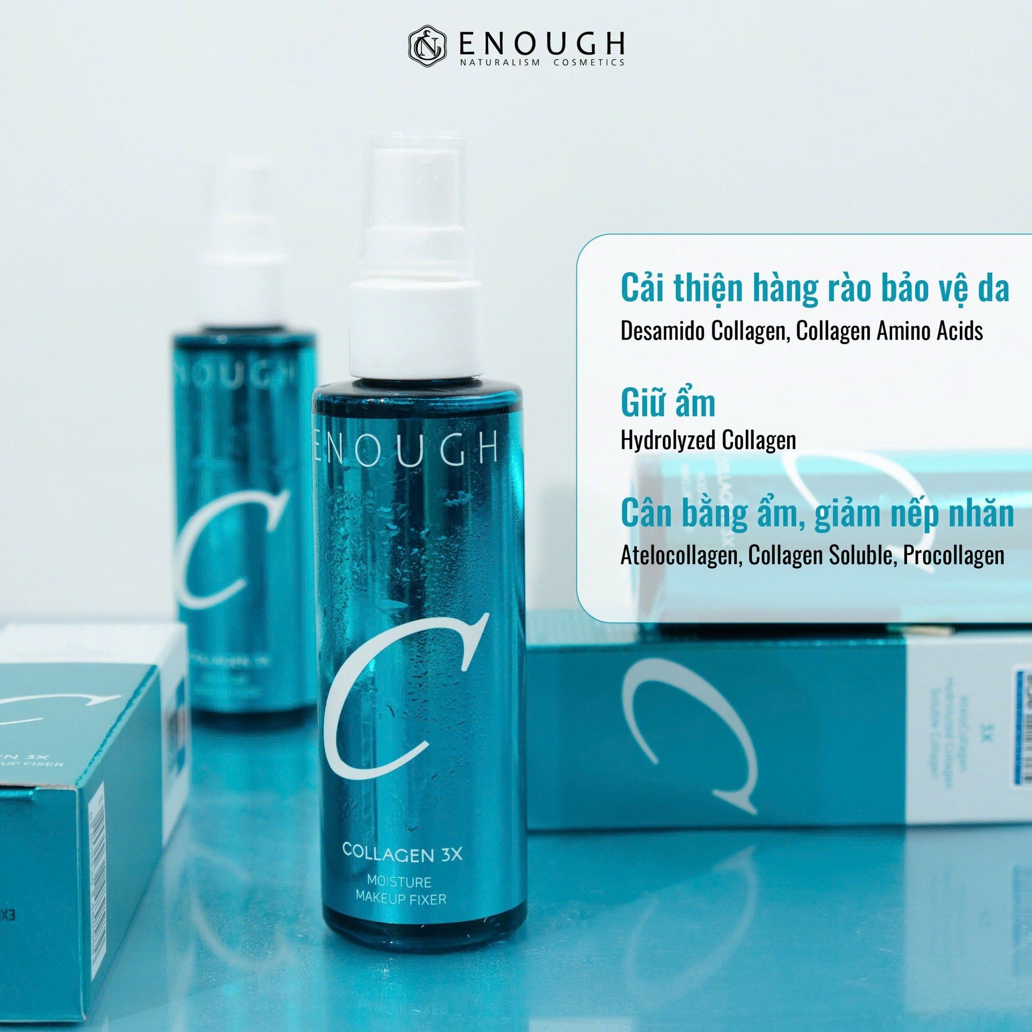 XỊT KHÓA NỀN COLLAGEN 3X ENOUGH COLLAGEN 3X MOISTURE MAKEUP FIXER 100ML