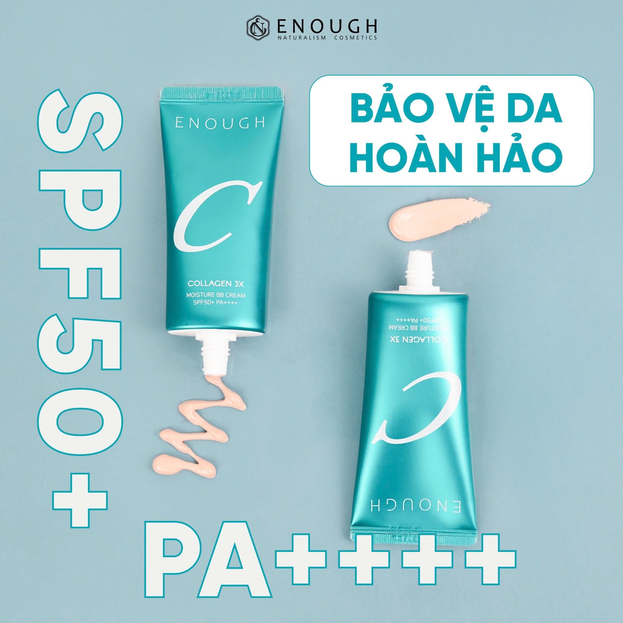 KEM NỀN BB COLLAGEN 3X ENOUGH COLLAGEN 3X MOISTURE BB CREAM SPF50+ PA++++ 50ML