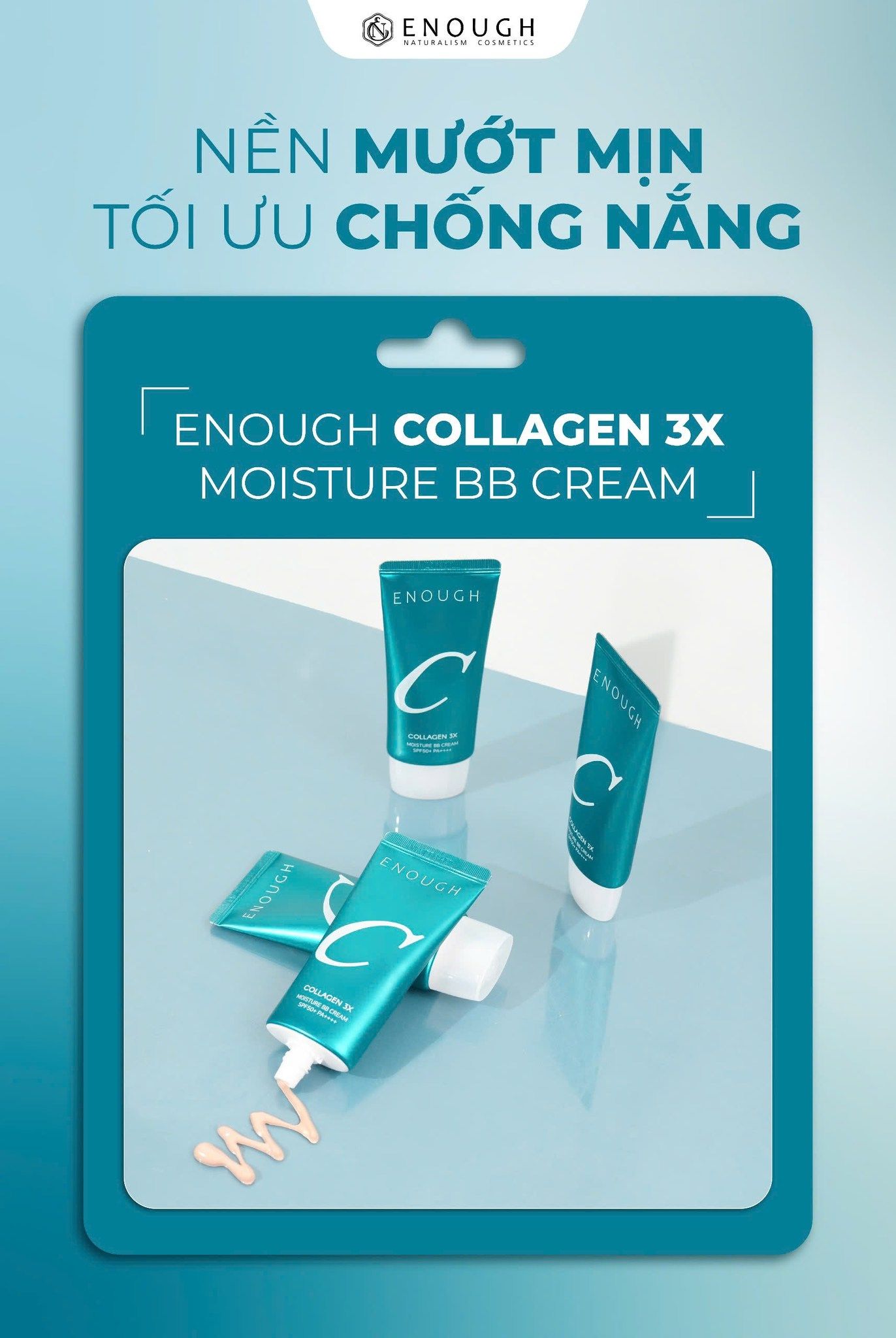 KEM NỀN BB COLLAGEN 3X ENOUGH COLLAGEN 3X MOISTURE BB CREAM SPF50+ PA++++ 50ML