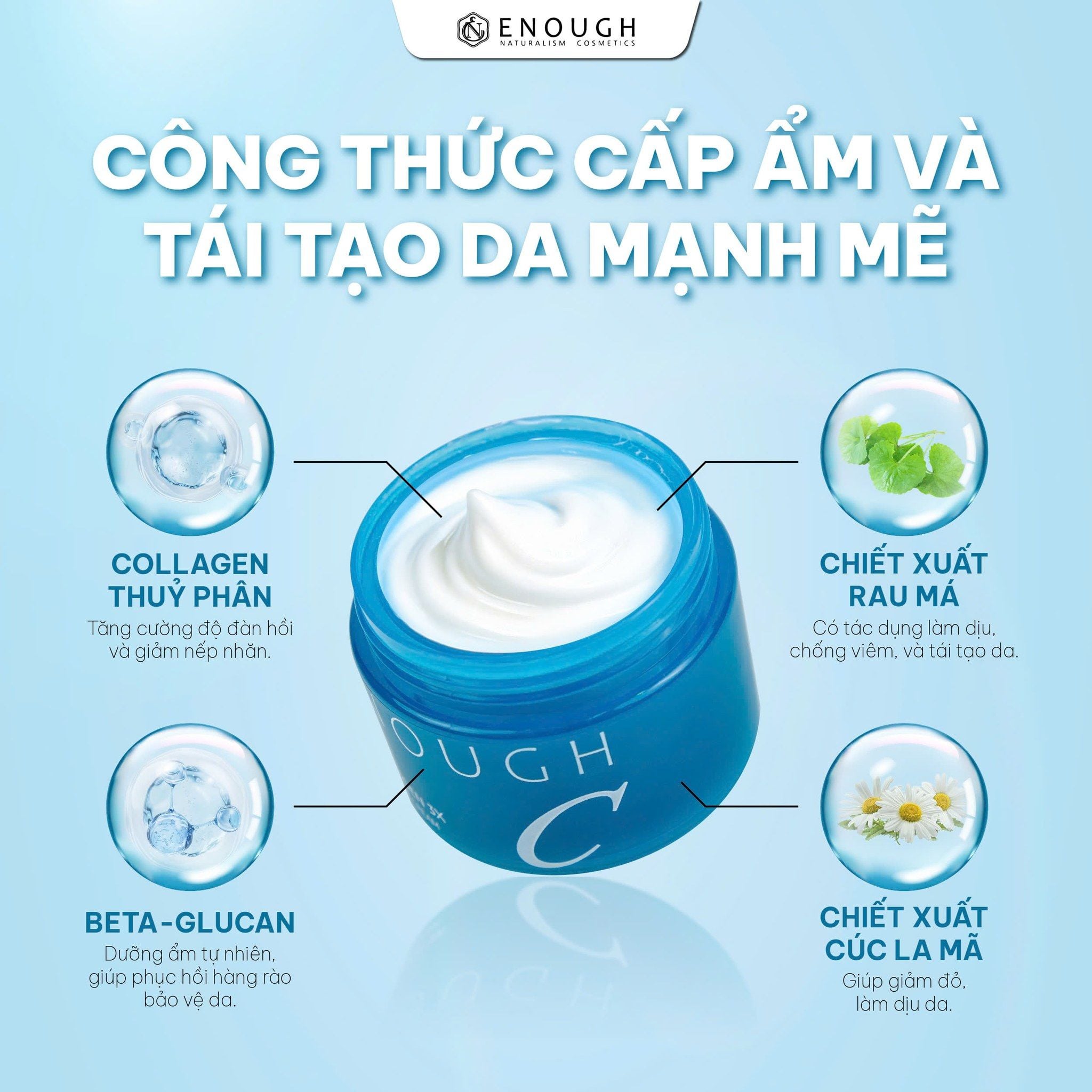 KEM DƯỠNG ẨM COLLAGEN 3X ENOUGH COLLAGEN 3X MOISTURE CREAM 50ML